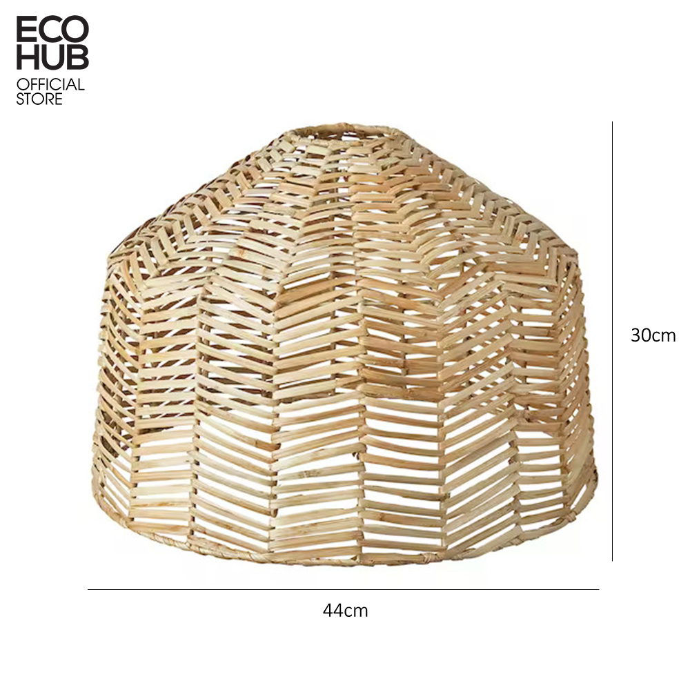 Đèn treo ECOHUB chất liệu mây, khung sắt kích thước 44x30cm | E00344