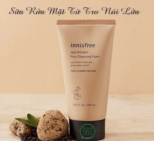 Sữa rửa mặt tro núi lửa innisfree mẫu mới nhất