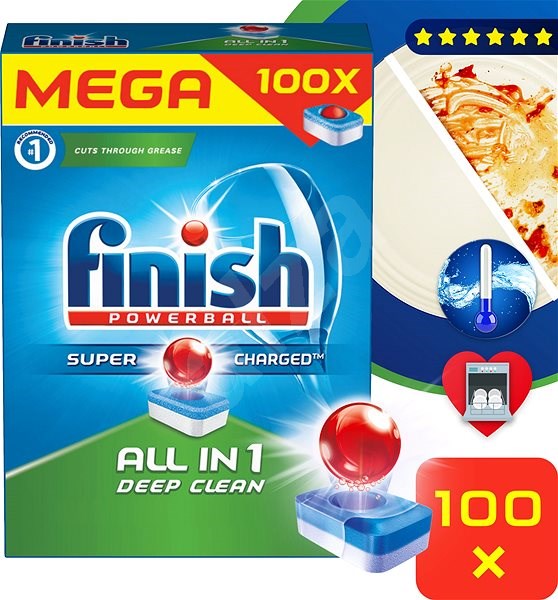 Combo: Viên rửa bát Finish Powerll  100 viên chuyên dùng cho máy rửa bát: +Tặng viên Finish