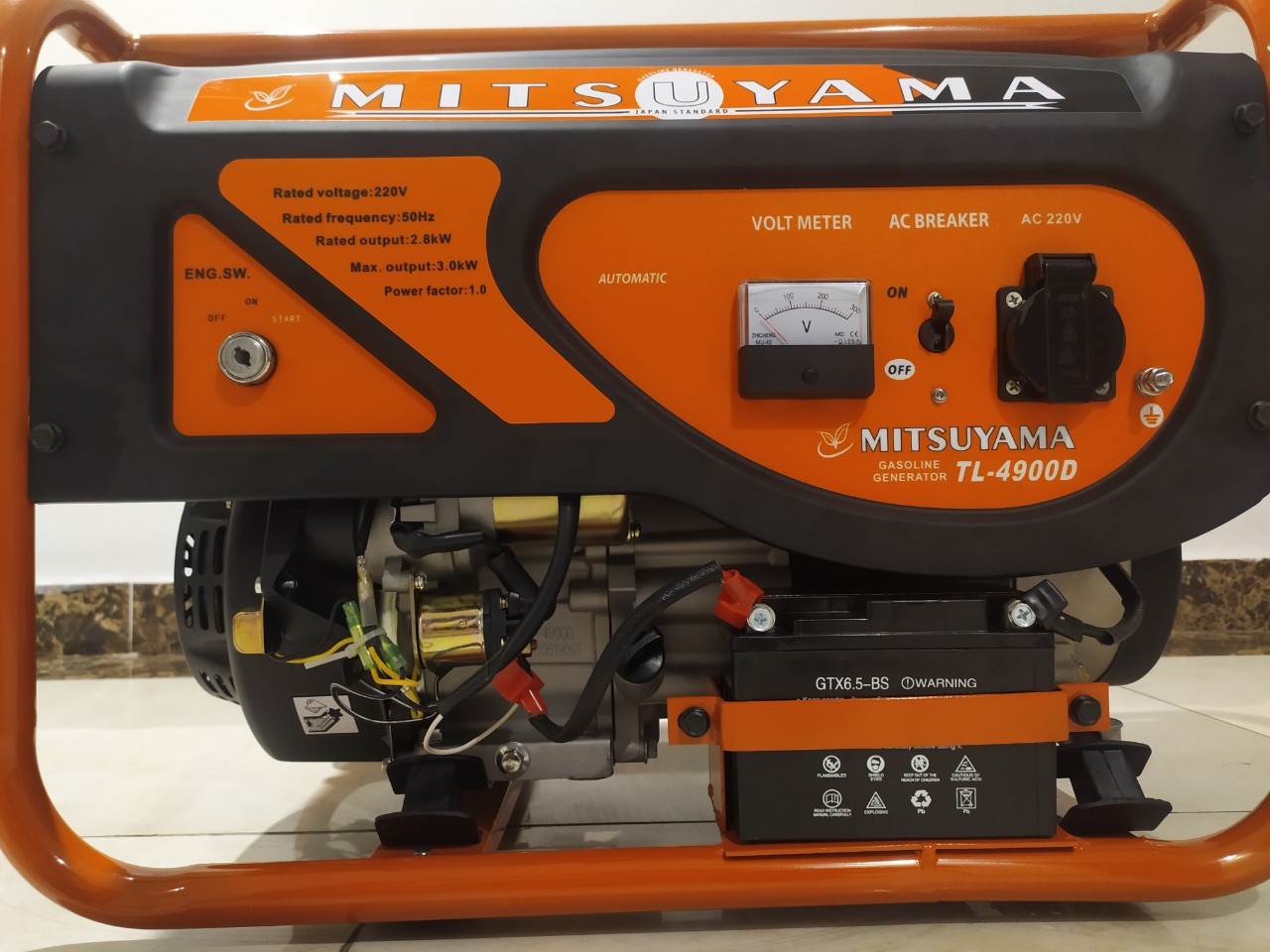 Máy phát điện chạy xăng 3kw mitsuyama 4900d