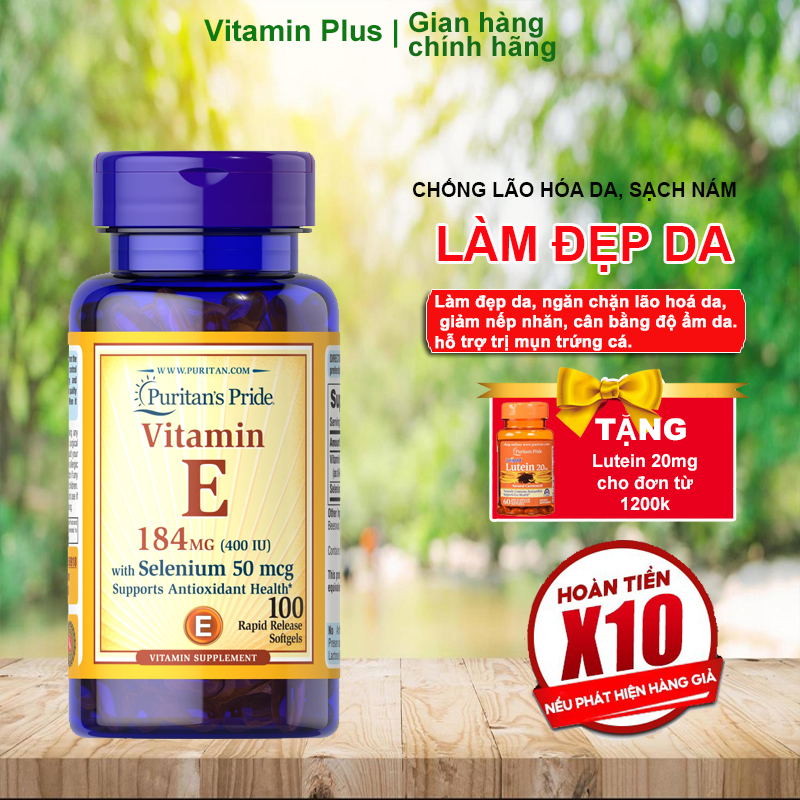 vitamin E-400IU Puritan's pride 100 viên