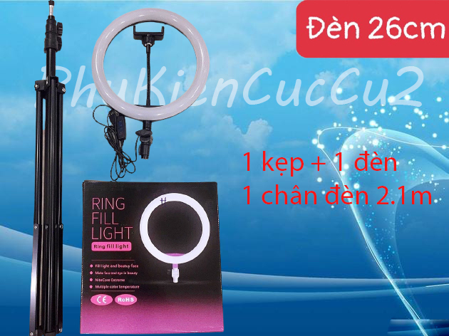 [BẢO HÀNH 12TH] - ĐÈN LIVESTREAM BÁN HÀNG, CHỤP HÌNH MAKE UP - Đèn Led LiveStream Loại Lớn, Chụp Hình Sản Phẩm, Đèn Led Hổ Trợ LiveStream - Trang Điểm - Size 26cm, Đèn LED RING Thần Thánh - PhuKienCucCu