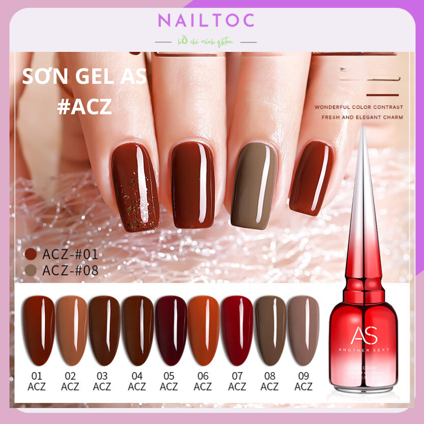 Sơn gel as mã acz | chai đỏ 15ml