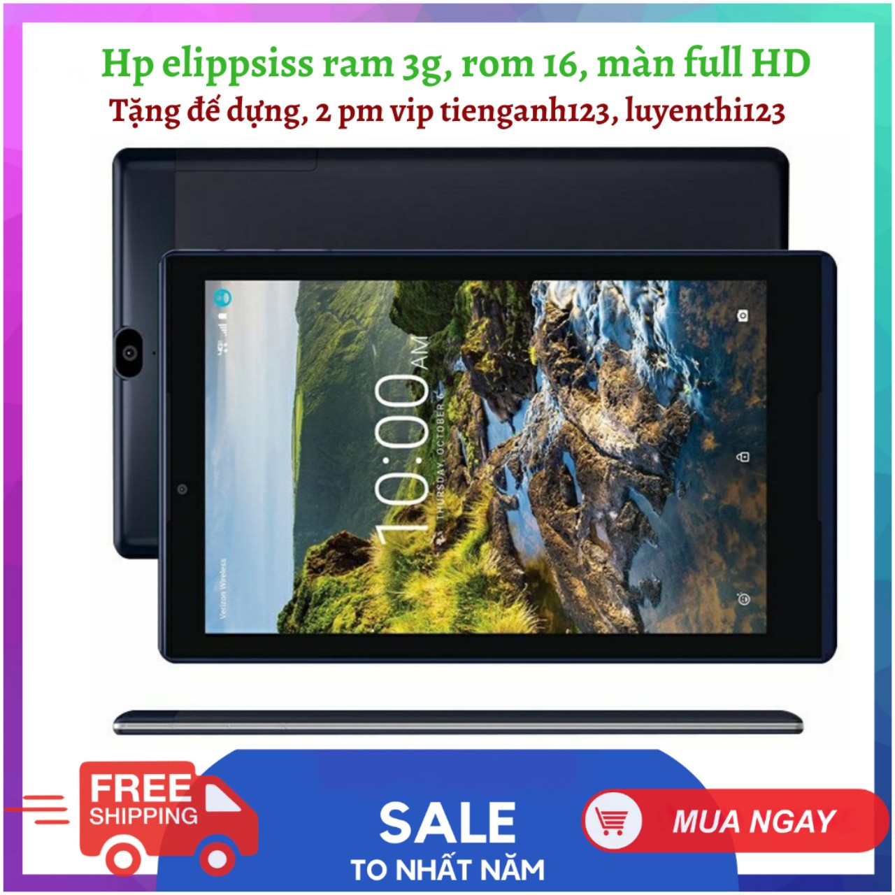 May tinh bang thương hiệu Mỹ HP VERIZON ELLIPSIS 8 HD ram 3