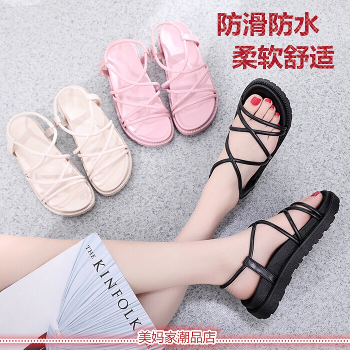 Giày sandal nhựa quai nhỏ, hàng Quảng châu siêu nhẹ và siêu bền