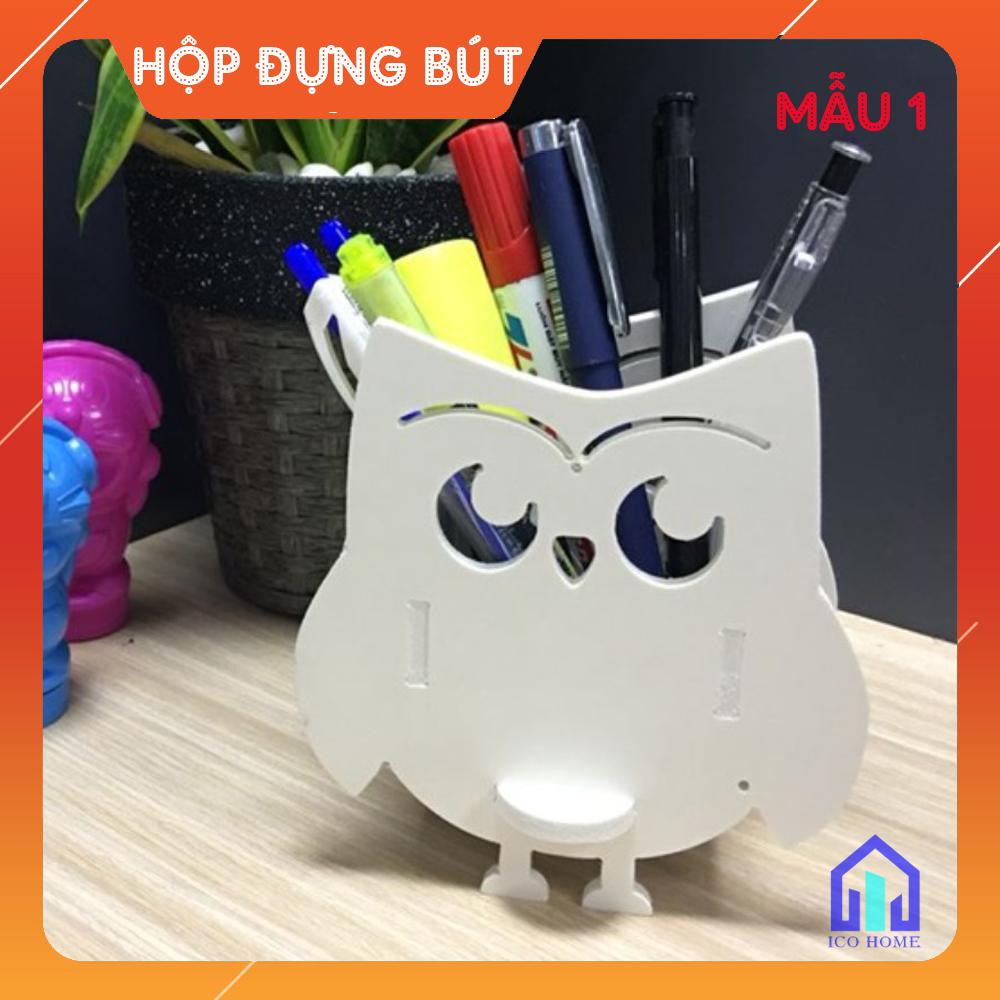 Hộp đựng bút để bàn học hay văn phòng hình thú dễ thương (nhiều mẫu)- ICO HOME