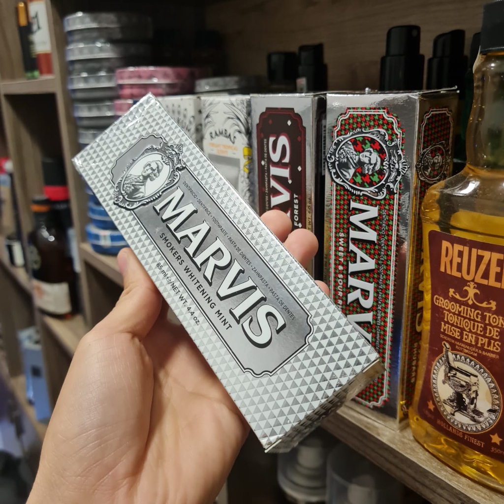 Kem đánh răng Marvis Smokers Whitening Mint 85ml -Marvis Màu Trắng
