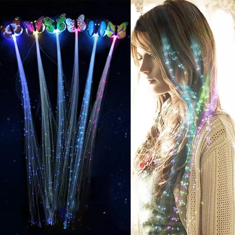 Kẹp tóc hình con bướm có đèn led phát sáng