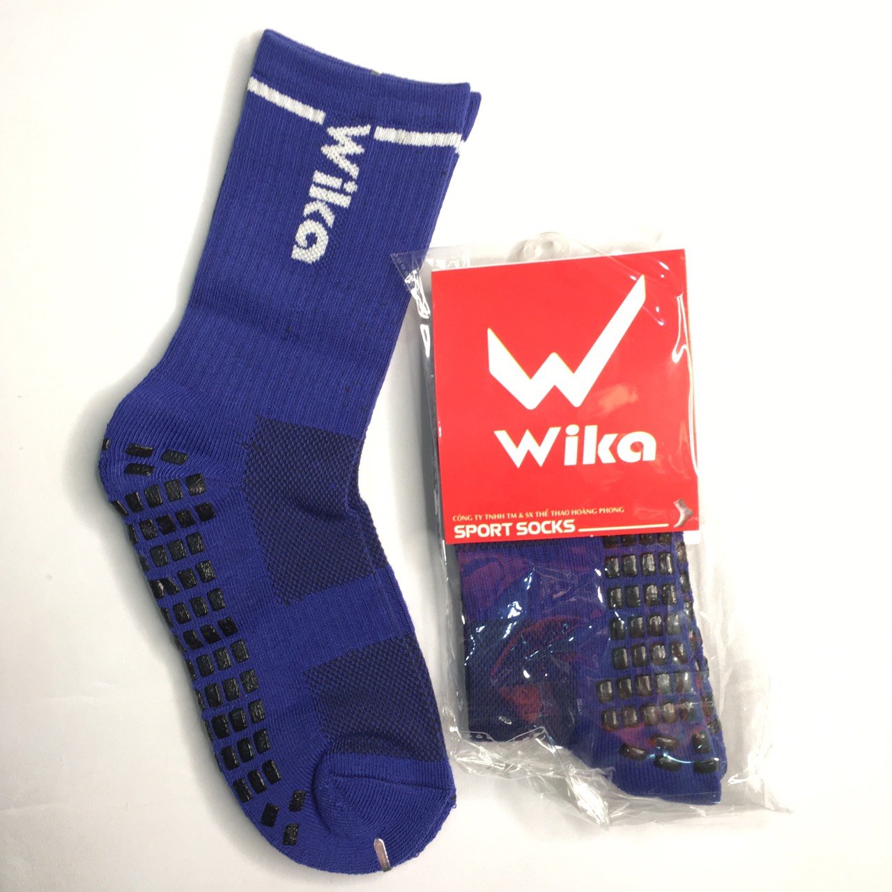 Tất Đá Bóng Chống Trơn Wika Chính Hãng Chất Cotton Co Giãn Tốt, Thấm Hút Mồ Hôi, Thoải Mái Khi Sử Dụng