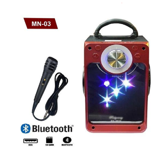 Loa bluetooth Karaoke RUIZU MN-03 💝 Freeship 💝 Loa bluetooth mini TẶNG kèm micro có dây