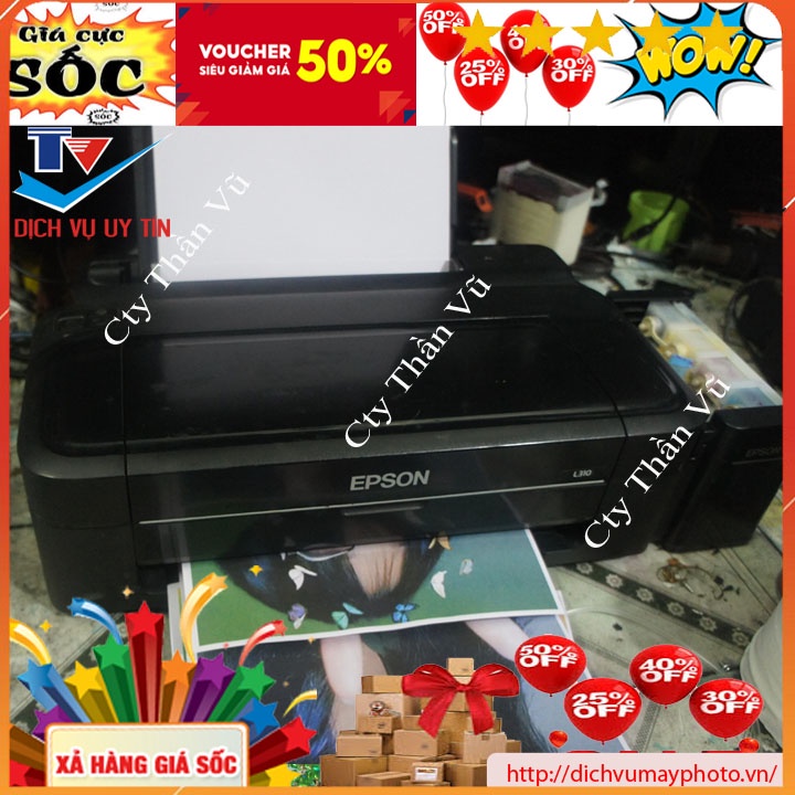 Máy in phun màu a4 cũ epson l310 l300 l110 l301 l120 l100 tốc độ in nhanh chất lượng bảo hành ineco