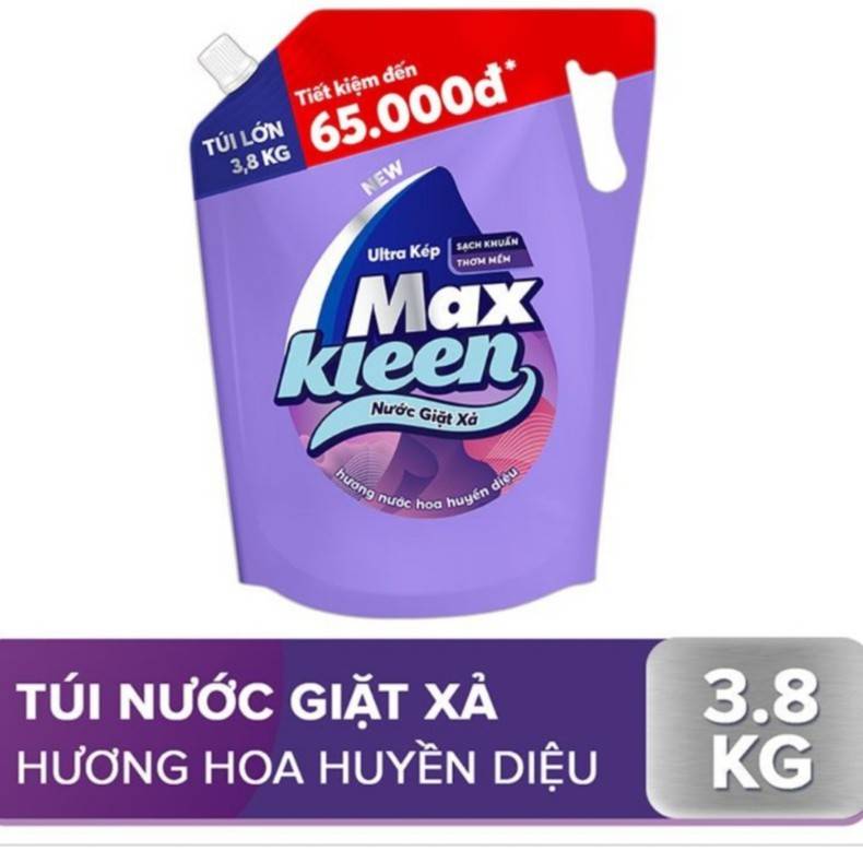 Nước giặt xả Maxkleen túi 3.8kg