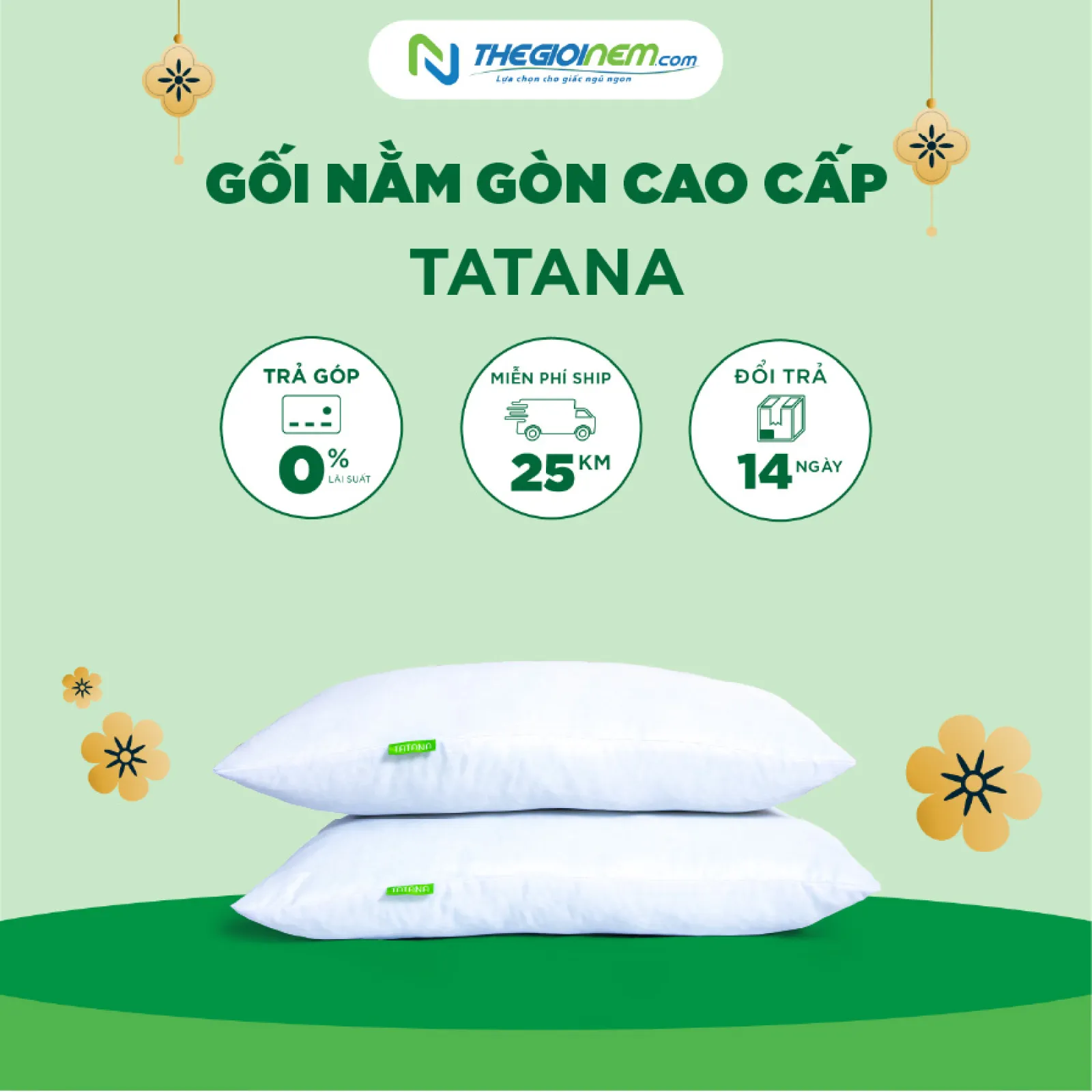 Gối nằm tatana cao cấp 50x70cm