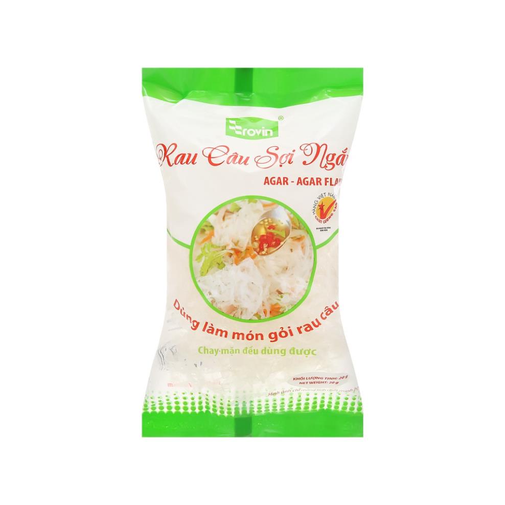 Combo 10 gói rau câu sợi Agar agar Hoàng Yến gói 20g - trọn gỏi, nấu chè