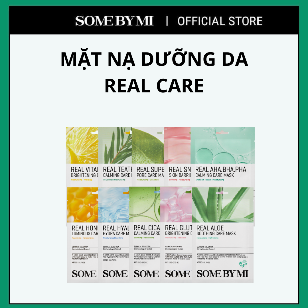  Mặt nạ dưỡng da Some By Mi Real Mask 20g cấp ẩm sâu làm dịu dưỡng trắng 