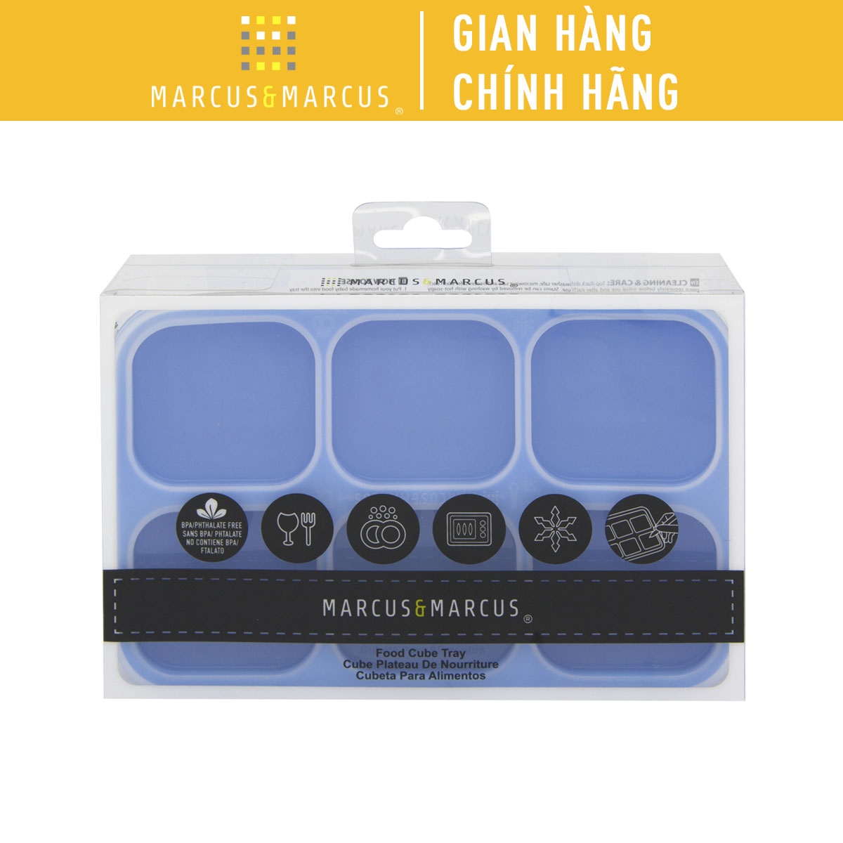 Khay silicon trữ đông đồ ăn dặm cho bé Marcus & Marcus - Lucas