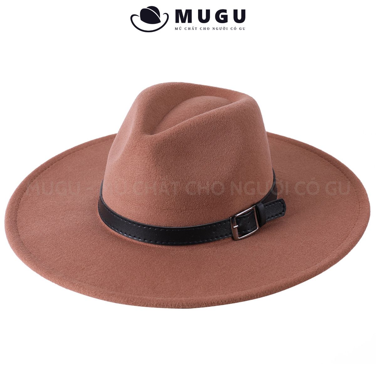 Mũ Phớt Nam Trung Niên FN26 - Mũ Fedora Vành Rộng Cao Cấp  | MUGU