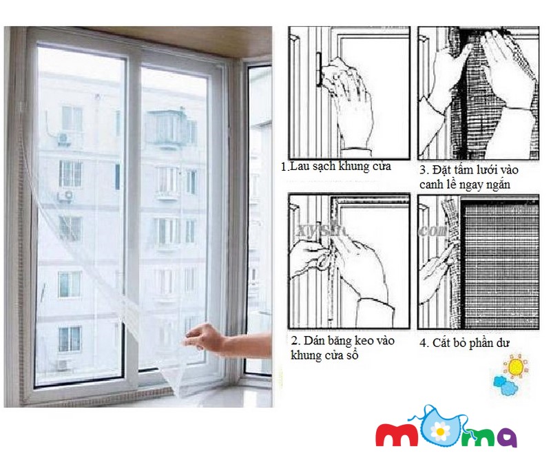 Lưới chống muỗi lưới sợi thủy tinh độ bền cao, chống côn trùng chống bụi, lưới chắn muỗi cho nhà ở