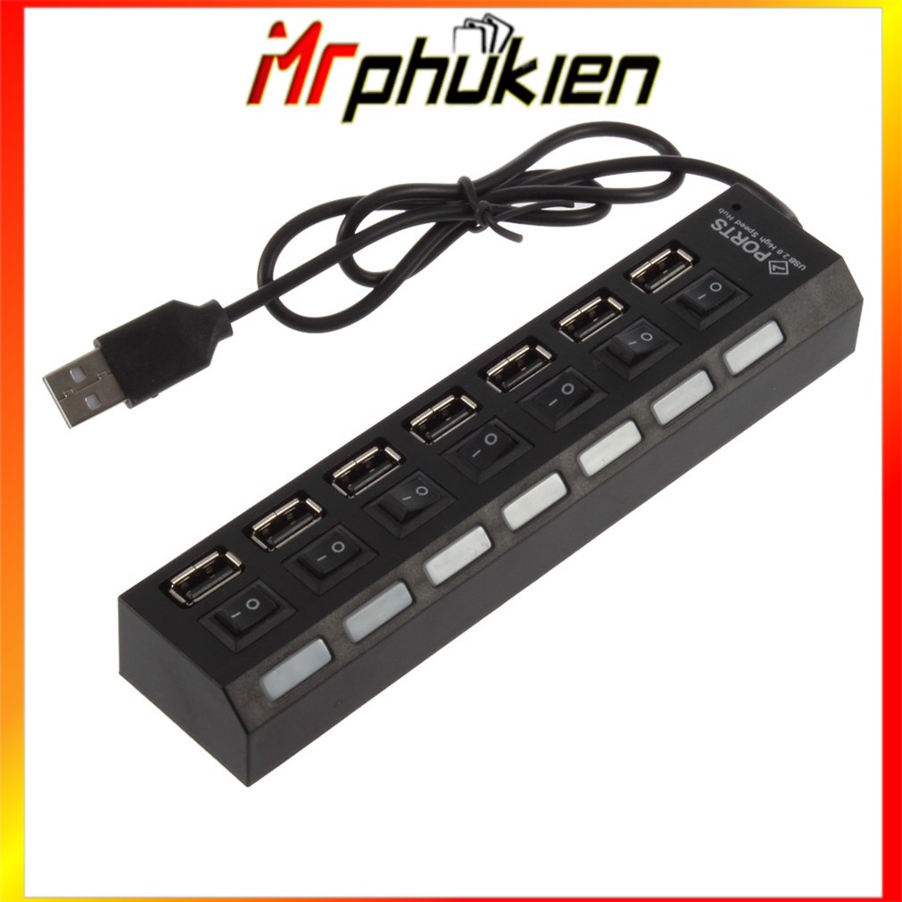 Hub usb 7 port có công tắc - mrphukien