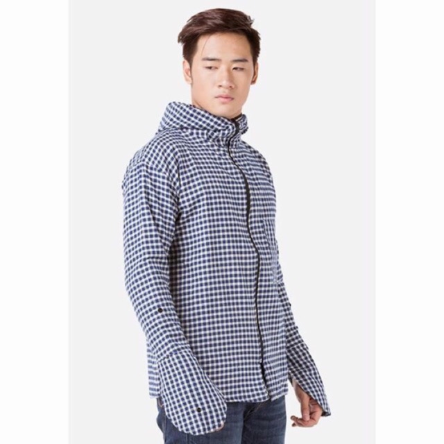 Áo chống nắng kẻ nam 2 lớp kèm khẩu trang- ảnh thật