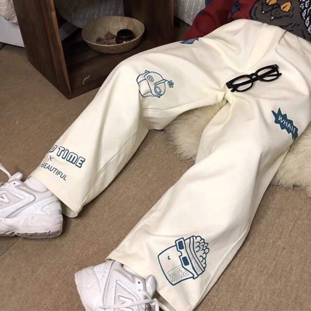 [HCM]Quần Kaki Ống Rộng Gobi Ulzzang Nam Nữ (Ảnh Thật + Có Quà Tặng Kèm )