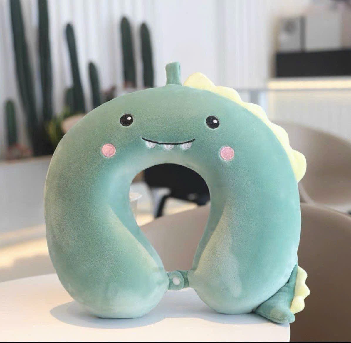  Gối Chữ U Gối Tựa Cổ Cao Su Nguyên Khối Mềm Mịn Gối Chữ U Cao Su Non Hình Thú Dễ Thương 