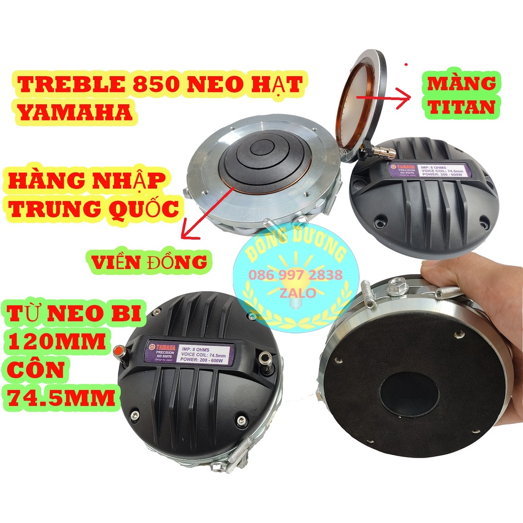 HÀNG CHÍNH HÃNG - LOA TRÉP NEO BI 850 YAMAHA NẮP NHÔM COIL 74,5 DẸT  -GIÁ 1 ĐÔI