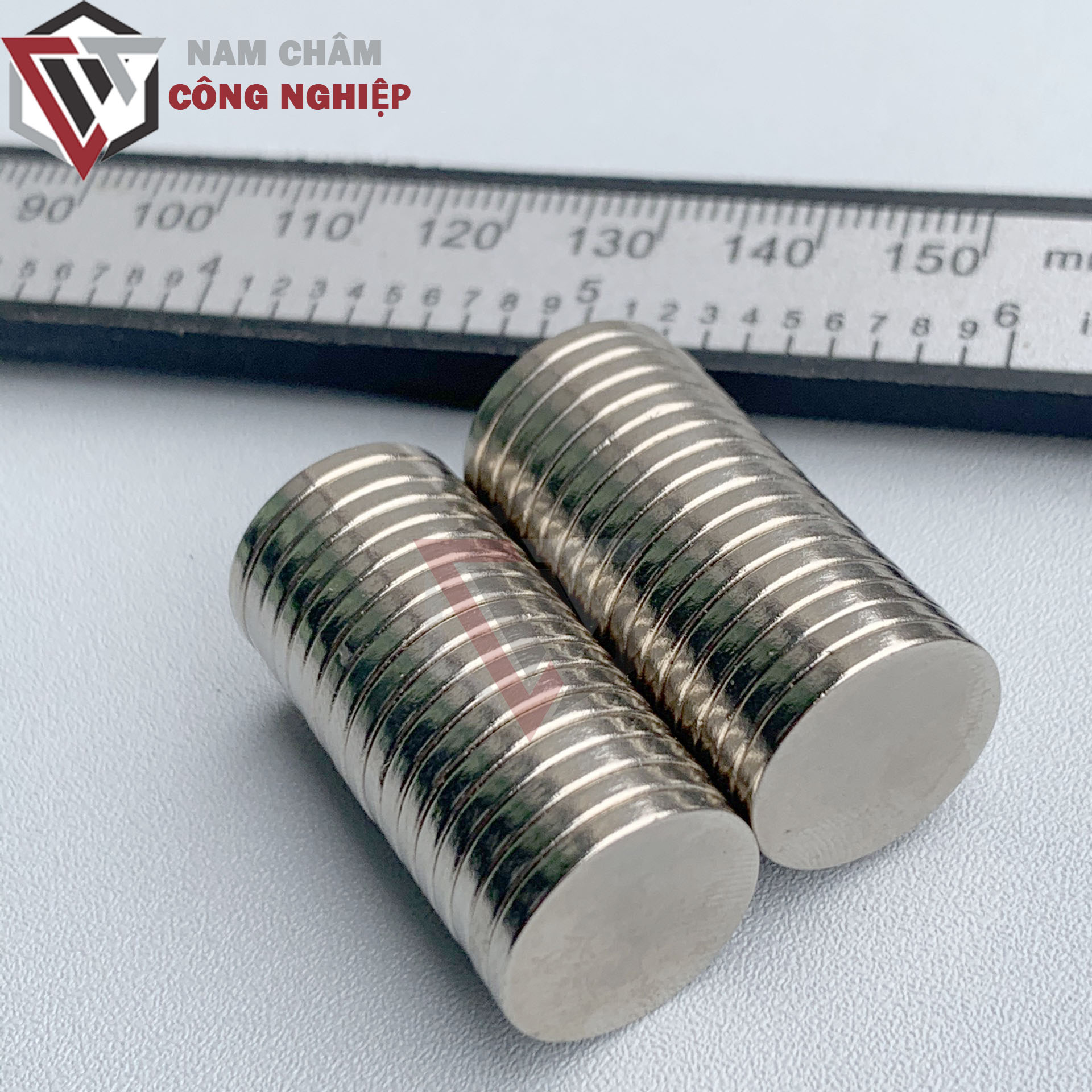10 Viên nam châm tròn 15x2mm nam châm đất hiếm lực hút mạnh