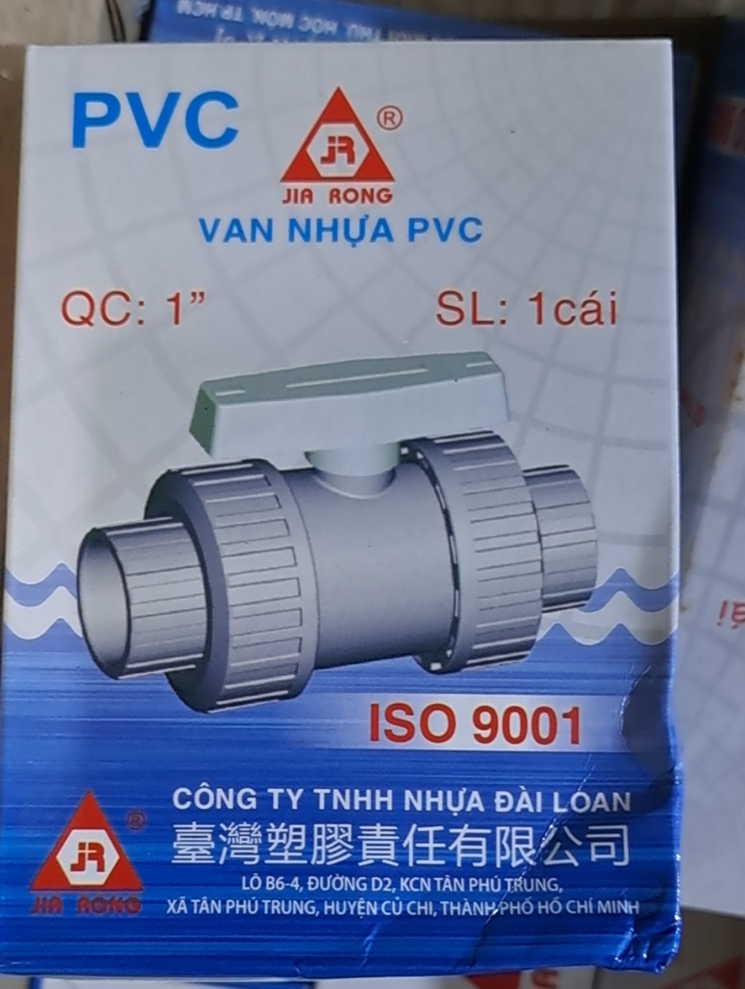 Van bi pvc jiarong 2 đầu rắc co 21,27,34