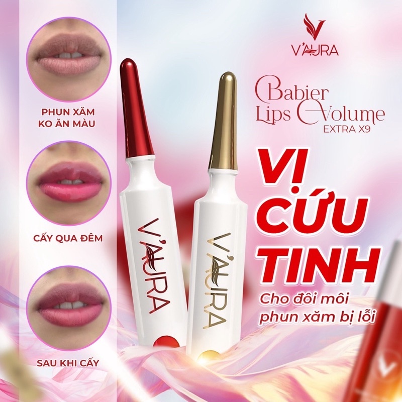 Tinh Chất Cấy Môi Vaura Babier Lips Volume V3 Master Lips, xóa thâm môi , làm hồng môi vĩnh viễn chỉ sau 7 ngày