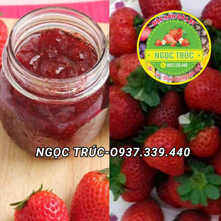 [HCM]MỨT DÂU TÂY THƠM NGON- ĐẶC SẢN  ĐÀ LẠT- HŨ 500G