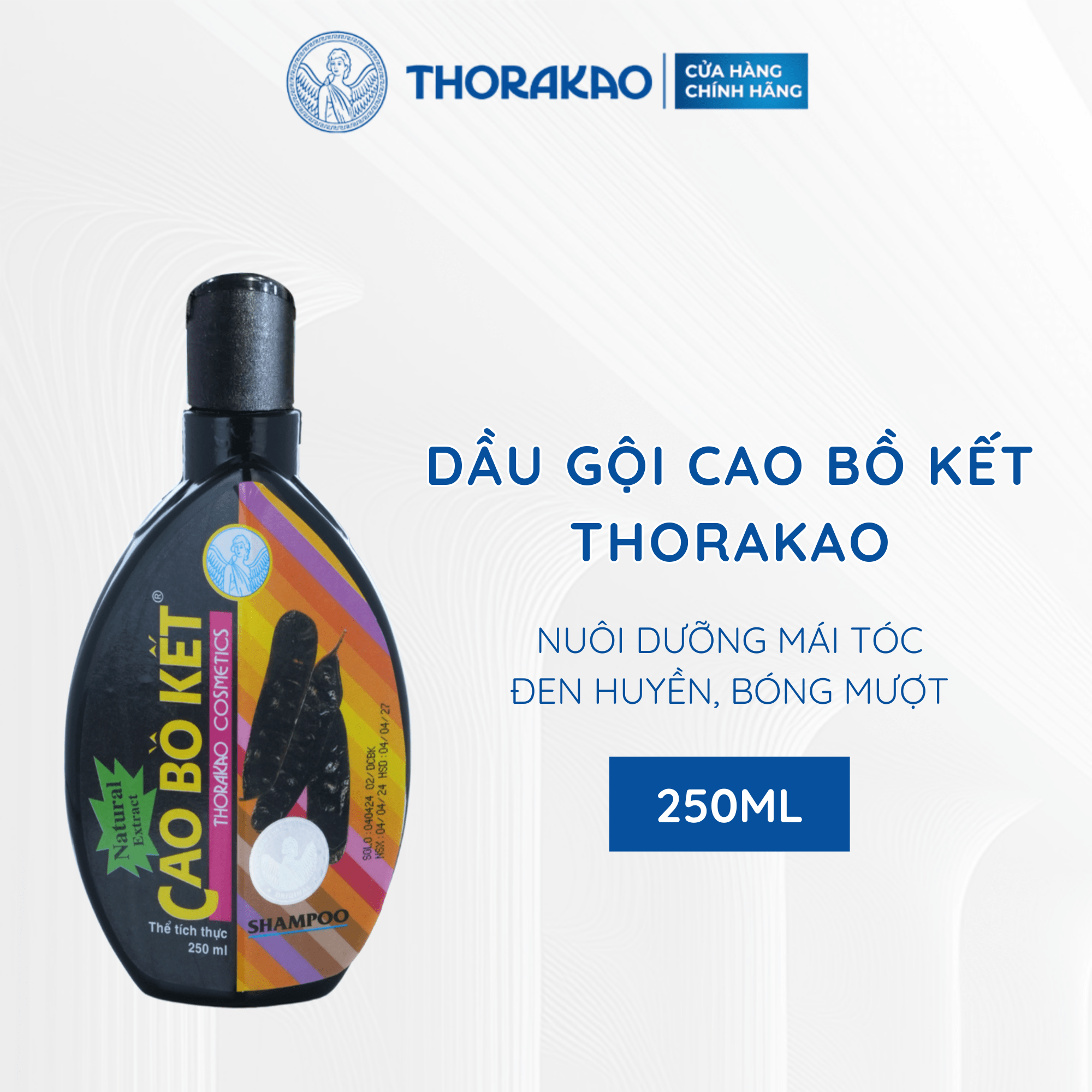 Dầu Gội Thorakao Cao Bồ Kết Giảm Rụng Tóc Sạch Gàu 250ML