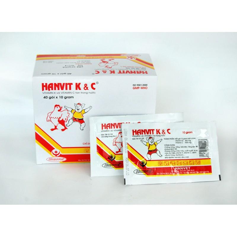 Combo 5 gói bổ sung vitamin K&C cho chó mèo Hanvit K&C gói 10 gram