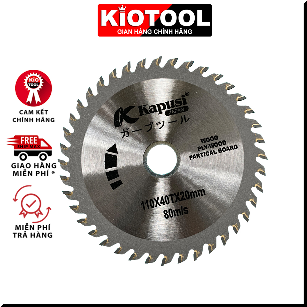 Lưỡi cưa đĩa cắt gỗ 110x20mm Kapusi Vật liệu: hợp kim siêu cứng Số lượng răng cưa: 30 Đường kính lưỡi cưa: 110mm