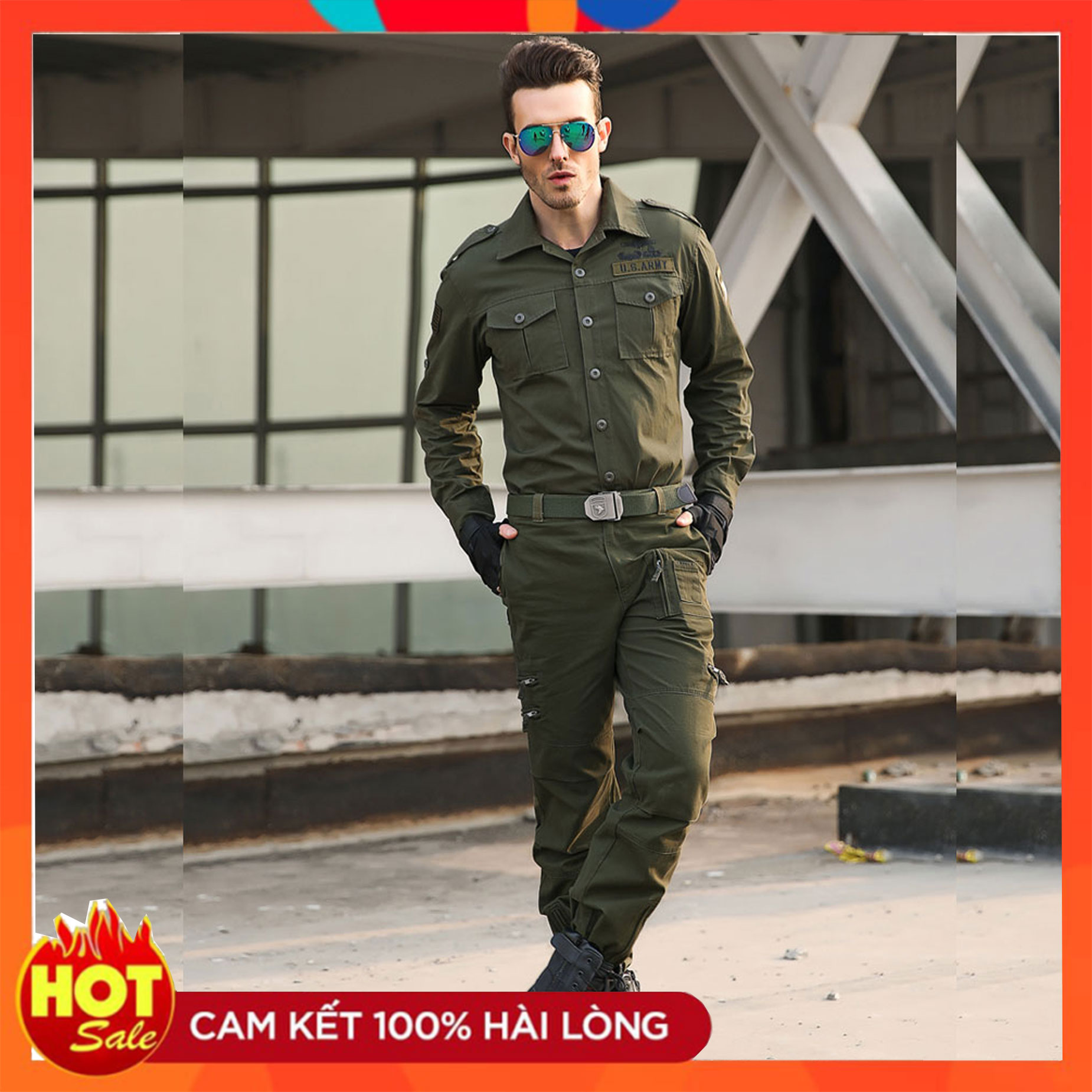 Bộ quần áo nam kaki lính mỹ cao cấp cực ngầu và phong cách dùng cho thường ngày hoặc đi phượt