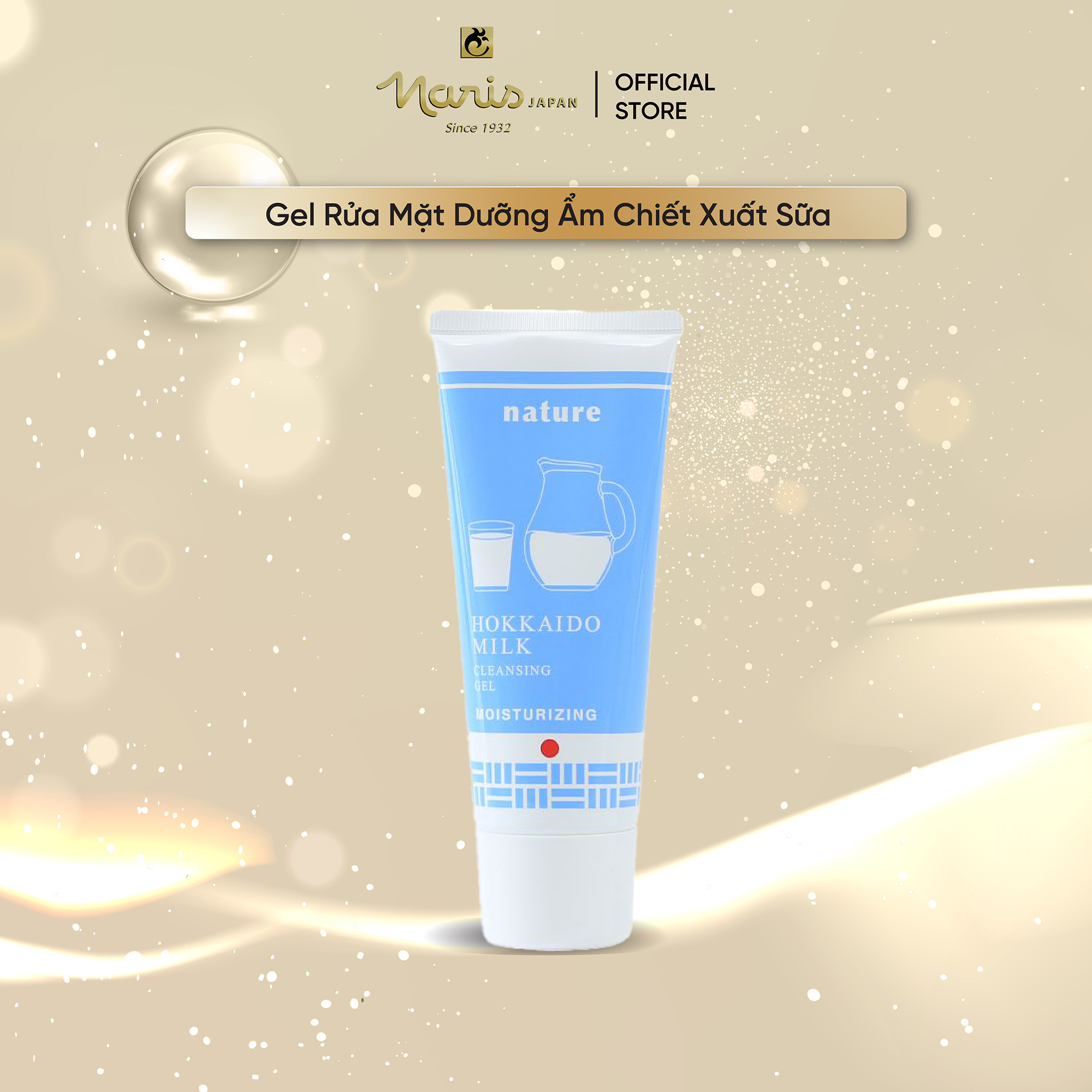 Gel Rửa Mặt Naris Cosmetic Nature Dưỡng Ẩm Chiết Xuất Sữa Hokkaido 100g