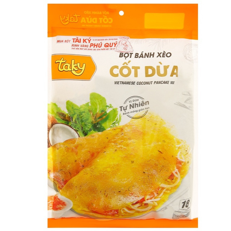 Gói 500g bột bánh xèo cốt dừa taky maxifood