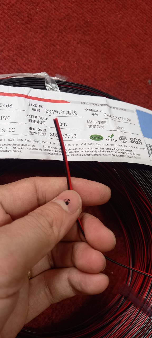 Dây điện đôi nối mạch 24awg 28awg