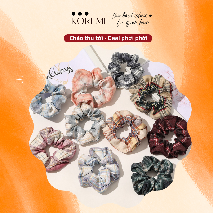 [Tổng kho - Giá sỉ] Cột tóc Vải Scrunchies - dây buộc tóc vải Vintage { Korean HOT trend 2020 style 02}