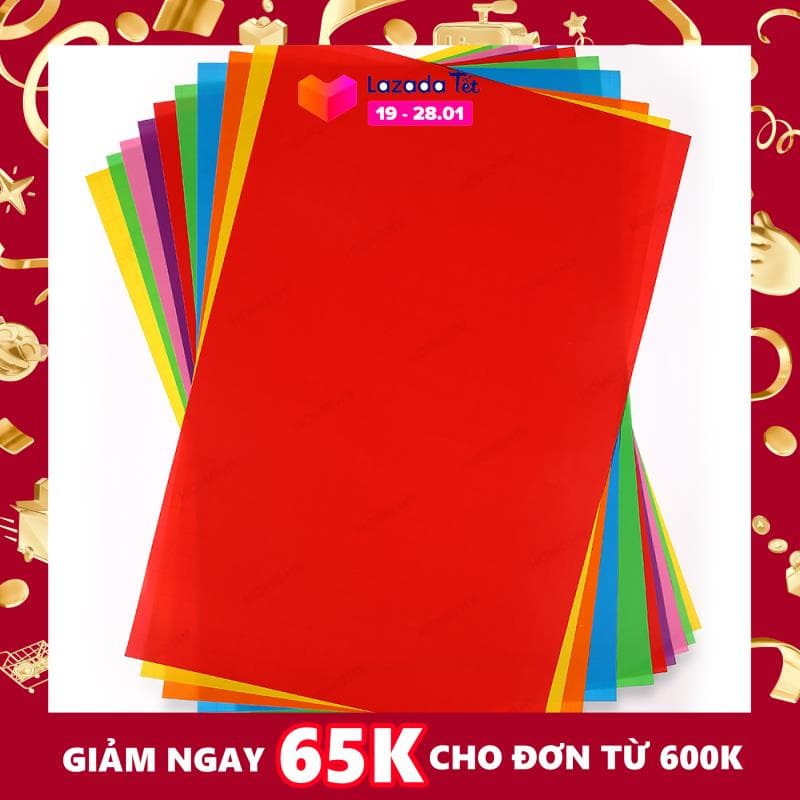 Giấy Thủ Công 70 Tờ 7 Màu lớn 17x22 cm, Giấy Xếp Cò, Giấy Học Sinh