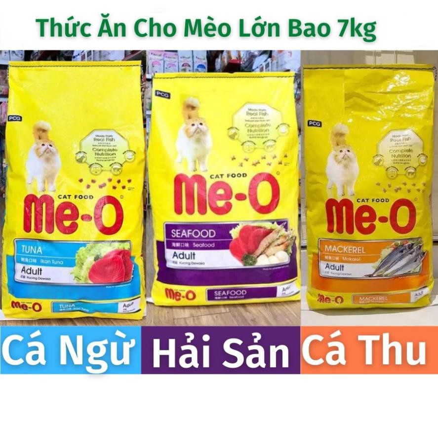 (BAO XÁ 7KG)THỨC ĂN HẠT CHO MÈO TRƯỞNG THÀNH ME-O TUNA/SEAFOOD/MACKEREL BAO 7KG