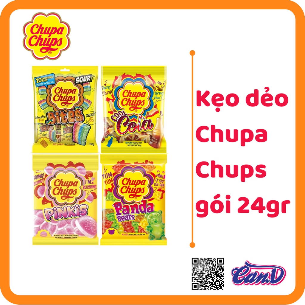 Lốc 16 gói kẹo dẻo chupa chups gói 24gr