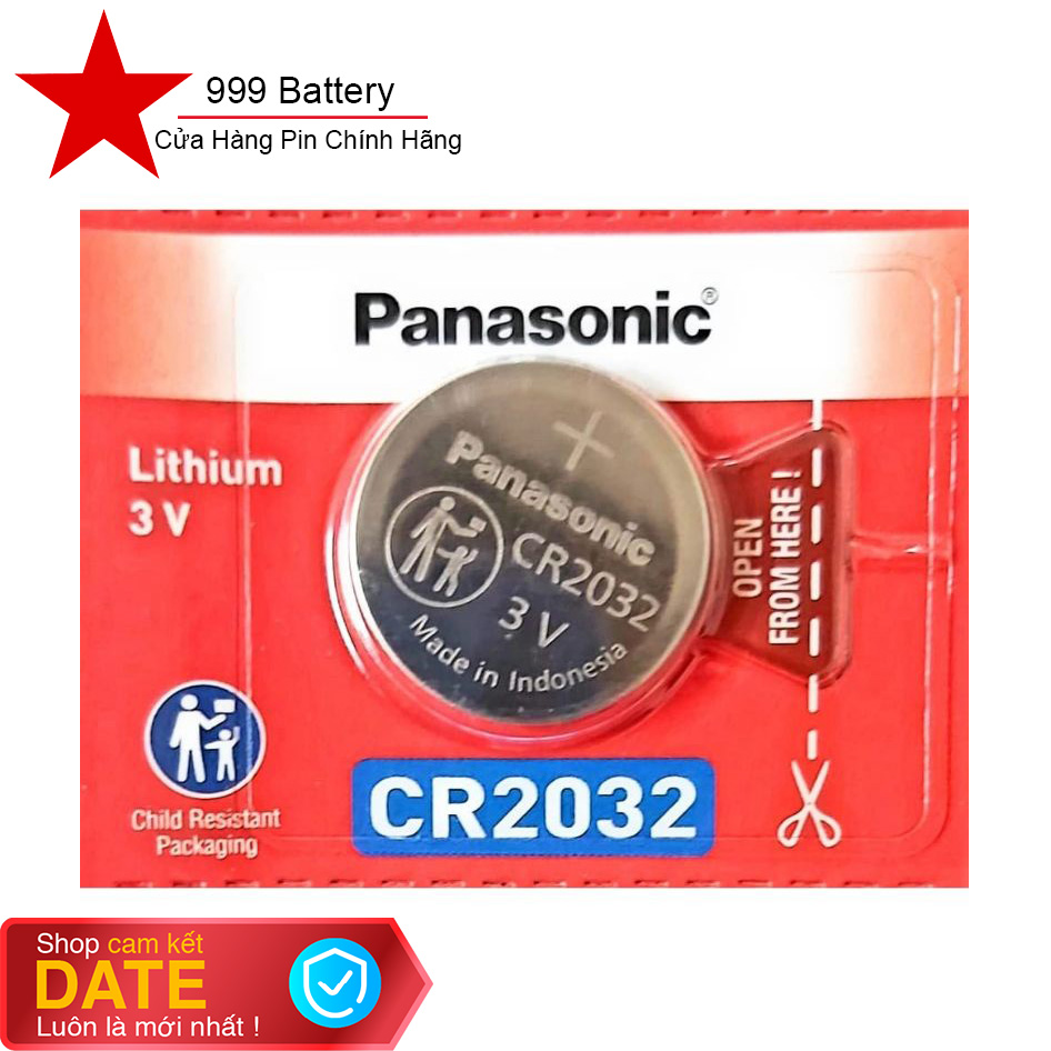 Pin cúc áo CR2032 Panasonic Lithium 3V chính hãng - 1 viên