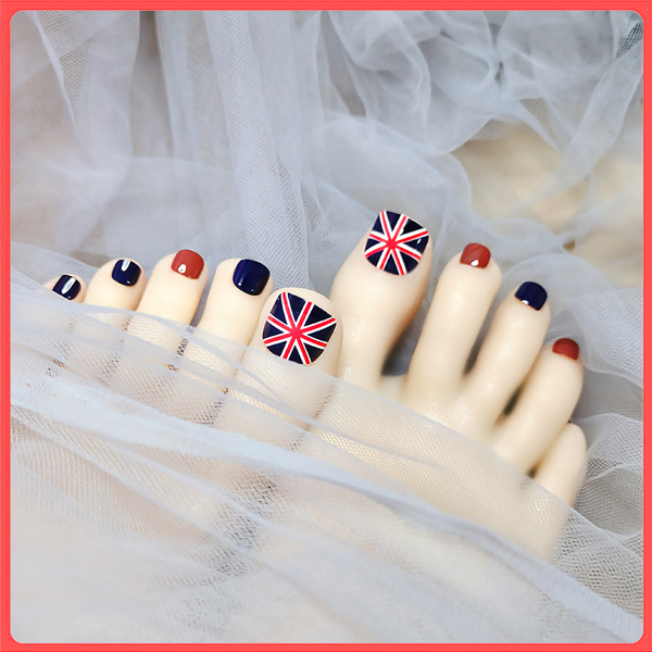 Bộ 24 Móng chân giả , nail giả C72 (kèm keo dán)