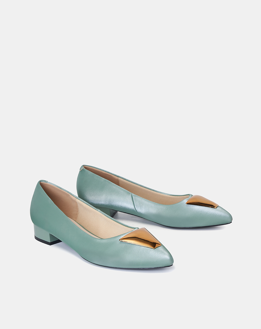 Giày Búp Bê 3cm Nữ Thời Trang JUNO Trang Trí Khóa BB03107