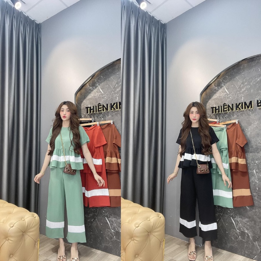 Sét đồ thiết kế lụa tằm ý hàng cao cấp đủ size