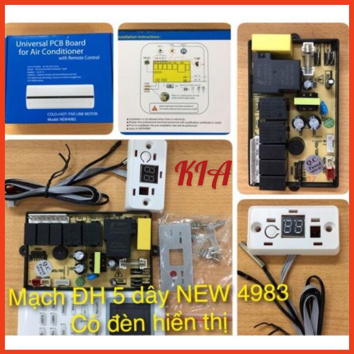 [HCM][Ảnh thật] Bo mạch điều hòa 5 dây NEW 4983 có đèn hiển thị số