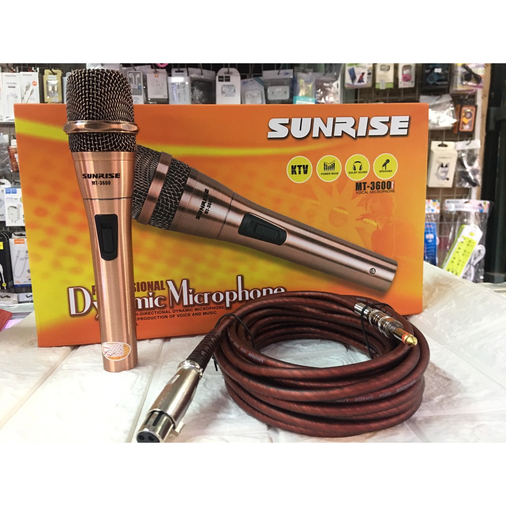 MÍC DÂY KIM LOẠI  CAO CẤP NHẬP KHẨU MT-3600 CHẤT LƯỢNG TUYỆT HẢO, MÀNG LỌC TIẾNG CỰC TỐT, HÁT NHẸ VÀ ÊM, HÁT KARAOKE CHUYÊN NGHIỆP