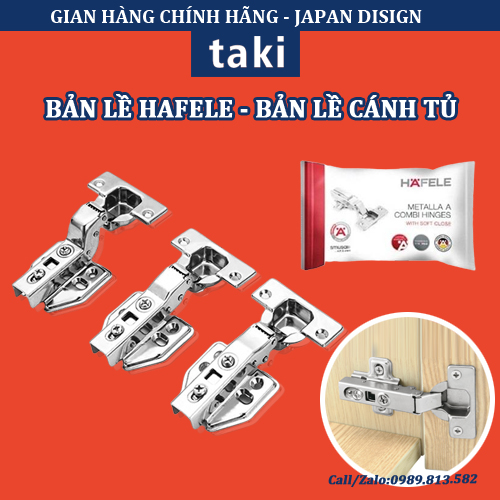 Bản lề giảm chấn hafele inox 304 tháo lắp nhanh