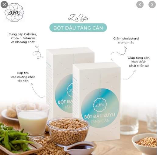 [HCM]BỘT ĐẬU ZUYU TĂNG CÂN BÍ KÍP BODY ĐẦY ĐẶN QUYẾN RŨ  TĂNG CÂN TỪ ĐẬU HẠT TỰ NHIÊN (Mỗi hộp 500 gram uống 1 tháng)